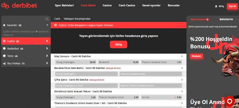 derbibet TV İzleme Hizmeti